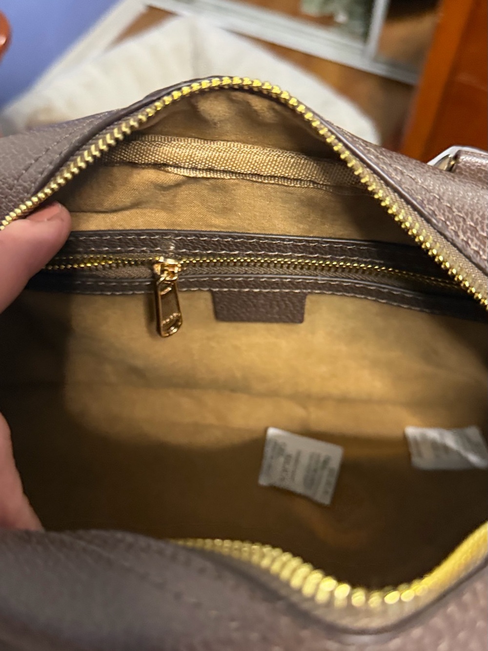 Fashion bag. 1:1 Gucci Brown GG Supreme Canvas Web Stripe Satchel. - Picture 5 of 15